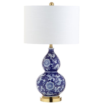 Lee 27" Ceramic Chinoiserie LED Table Lamp - JONATHAN Y